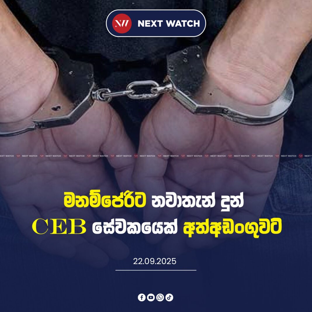 මනම්පේරිට නවාතැන් දුන් CEB සේවකයෙක් අත්අඩංගුවට