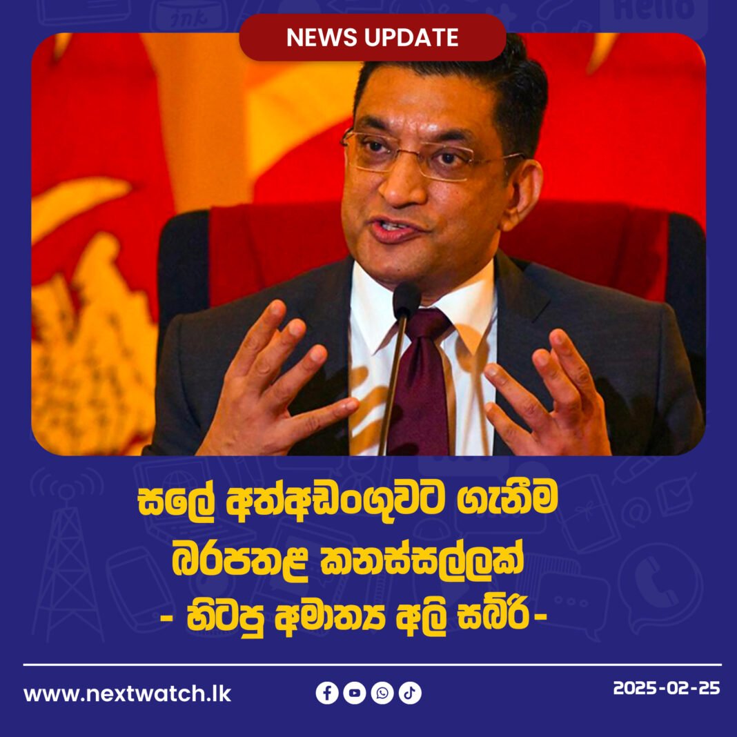 සලේ අත්අඩංගුවට ගැනීමබරපතළ කනස්සල්ලක් -හිටපු අමාත්ය අලි සබ්රි-